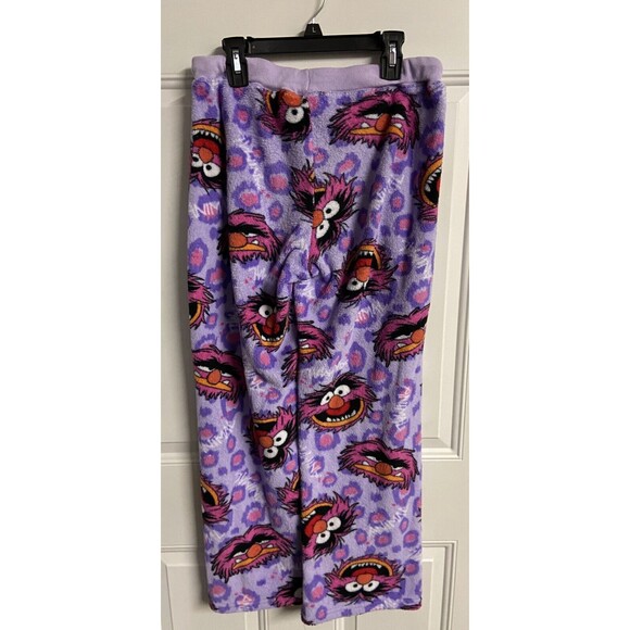 Disney Pull On PJ Pants Womens S 4-6 Purple Plush Fleece Jim Henson Animal - Picture 4 of 4
